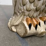 Vintage Italian ceramic owl umbrella stand