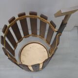 Italian umbrella stand from the 50s, wood and metal