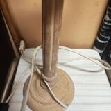 Lampe en bois et rotin