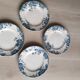 Flat plates (4) in earthenware from Saint Amand and Hamage, Terre de fer, Marie Louise model, c