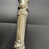 Antique silver-plated candlesticks in classic style
