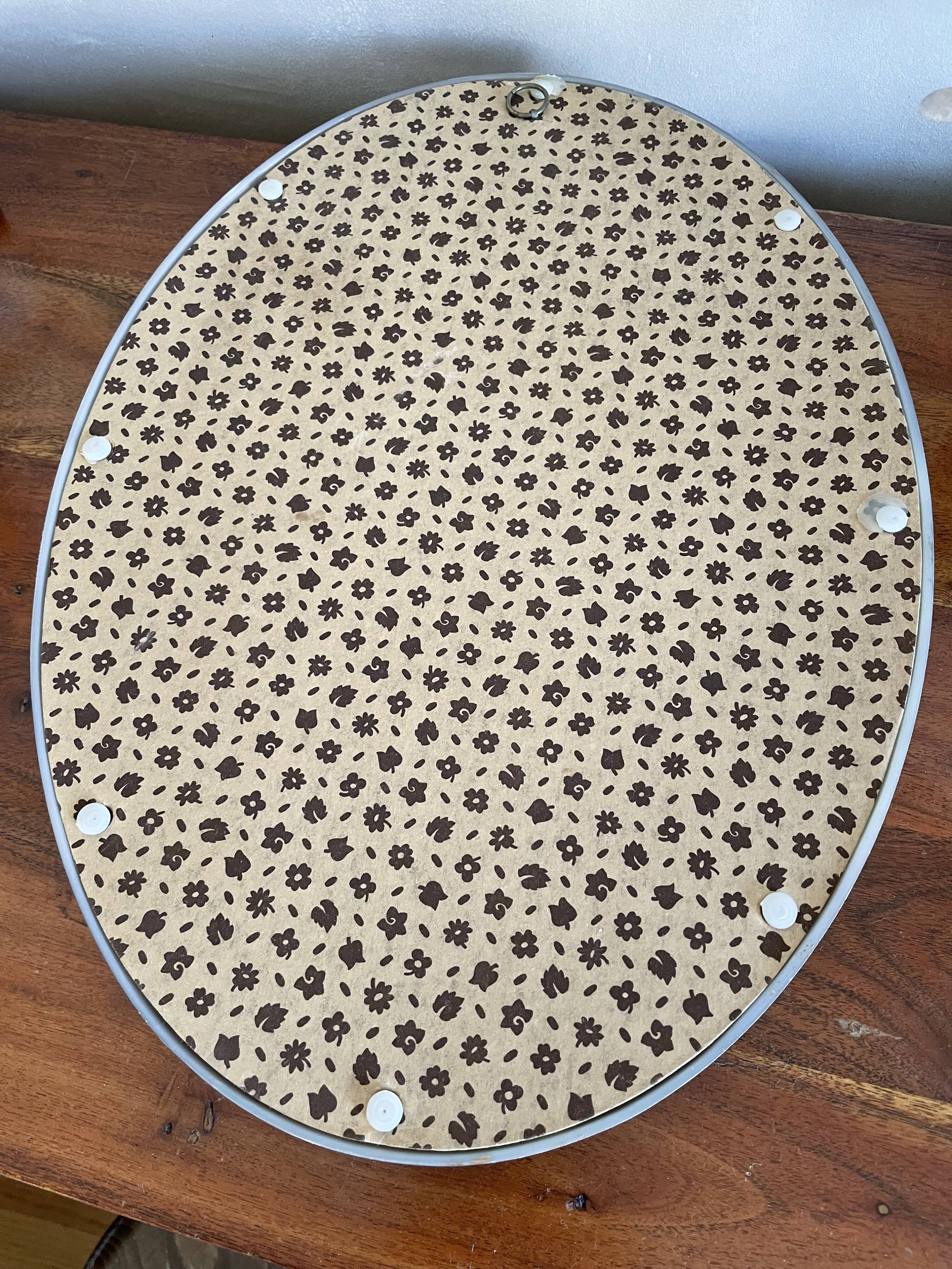 Oval frame dried flowers velvet knot