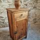 Small vintage pine storage cabinet – Antique French workshop furniture