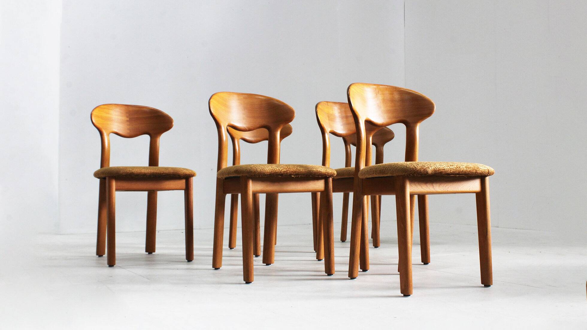 Vintage Danish solid teak dining room chairs Juul Kristensen set of 6