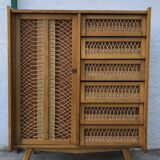 Rattan chest of drawers