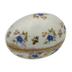 Vintage box in Limoges porcelain, egg shape, floral decoration - twentieth century