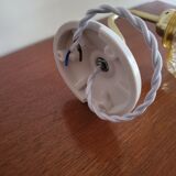 Brass wall lamp and molded glass