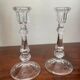 Pair of crystal candle holders