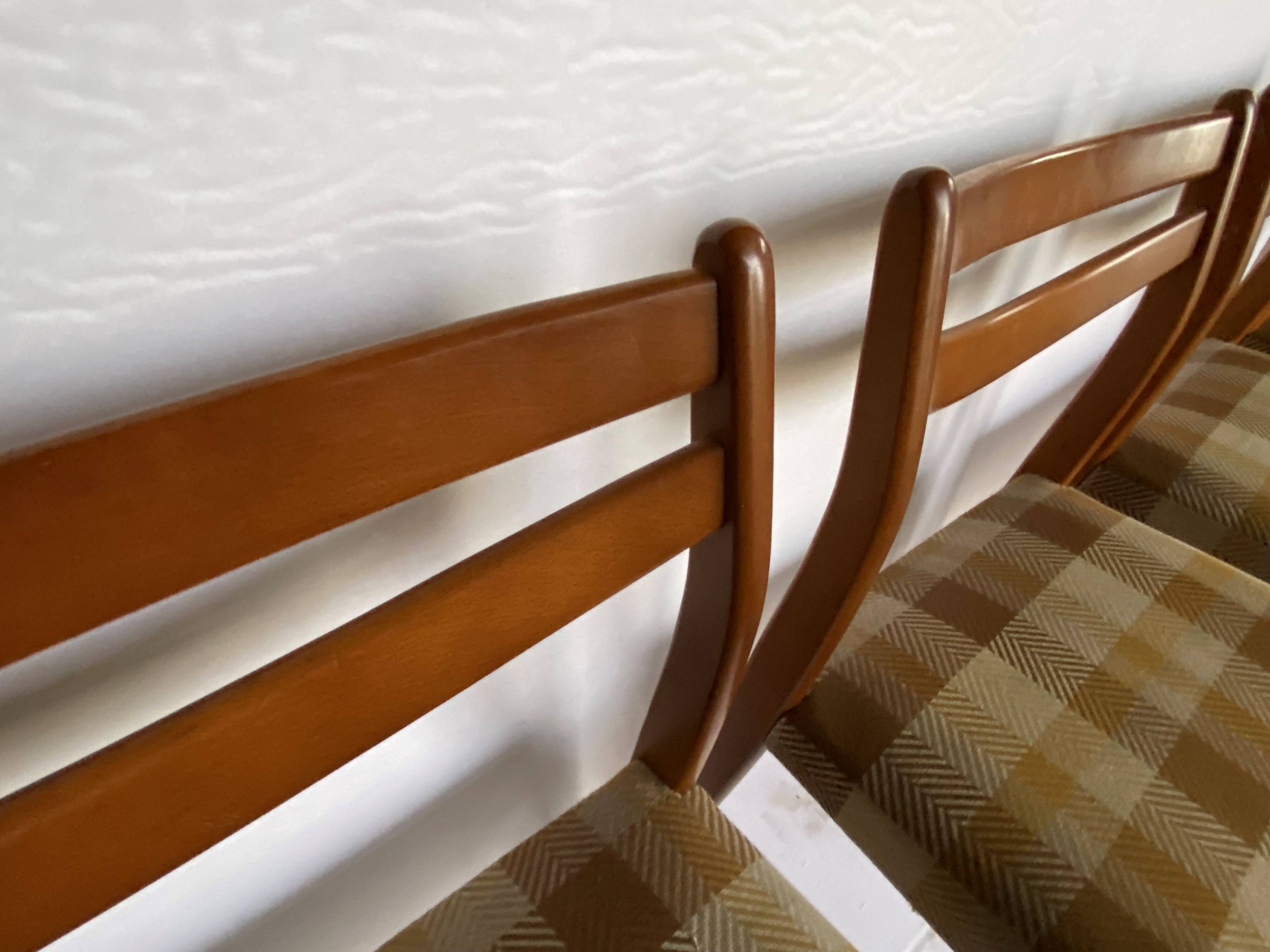 Series of 4 Scandinavian style chairs 1960