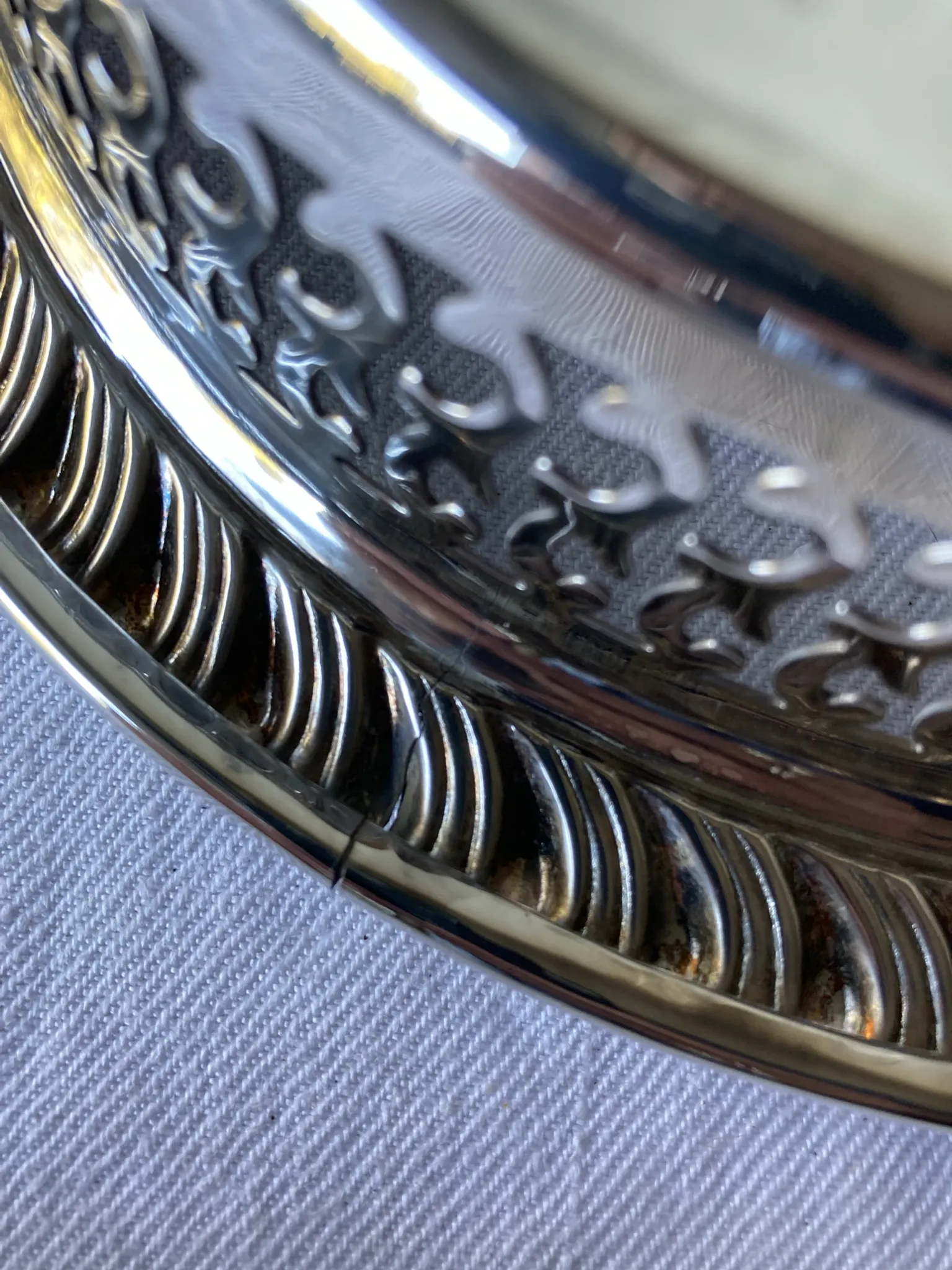 Silver-plated serving tray