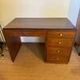Art Deco desk in wood and walnut veneer.