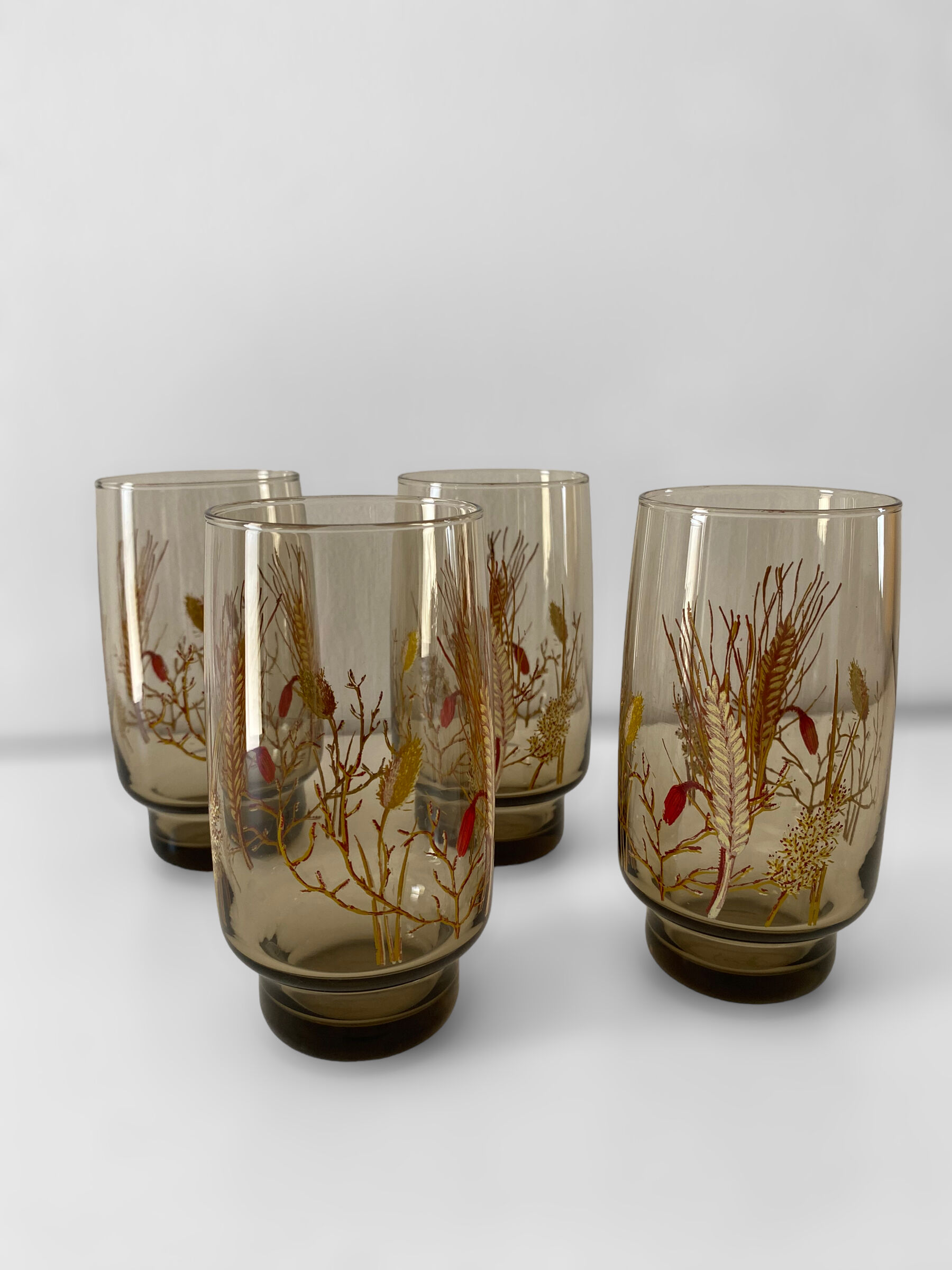 4 glasses smoked luminarc tivoli