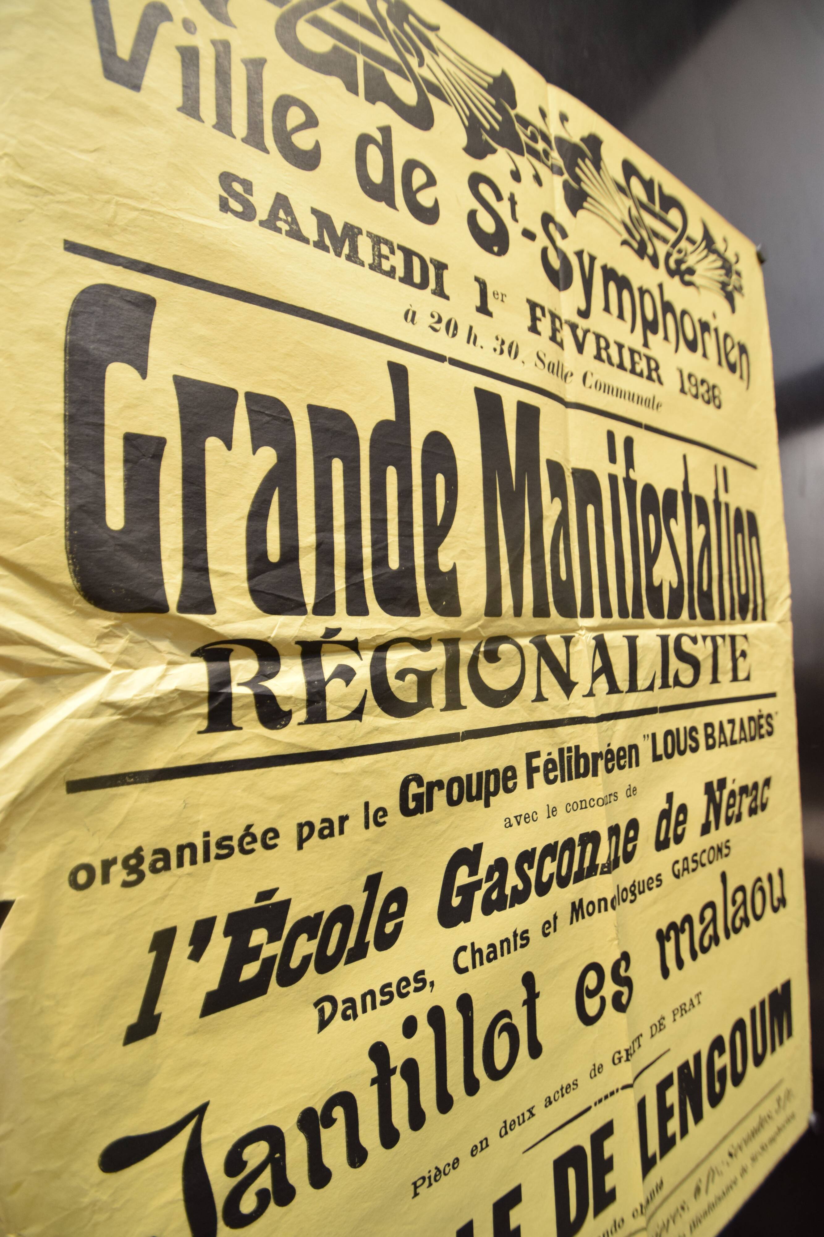 Poster "Great Regionalist Protest" - City of St-Symphorien - 1936