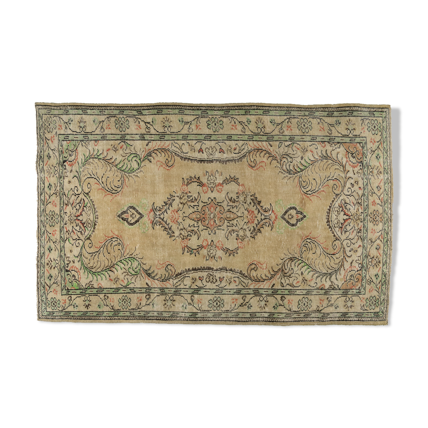 Anatolian handmade vintage rug 272 cm x 163 cm