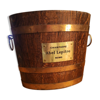 Double champagne bucket in solid oak