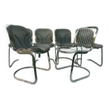 6 golden metal chairs Cidue