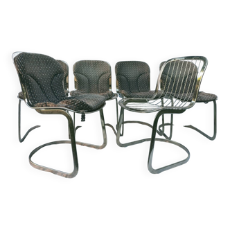 6 golden metal chairs Cidue