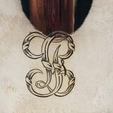 Vintage Timbale Christofle, monogrammed silver metal