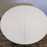 Table ronde en formica années 70 avec rallonge