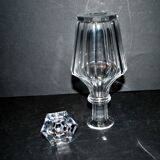 BACCARAT Carafe à liqueur ancienne en cristal taillé à côtes plates 1840