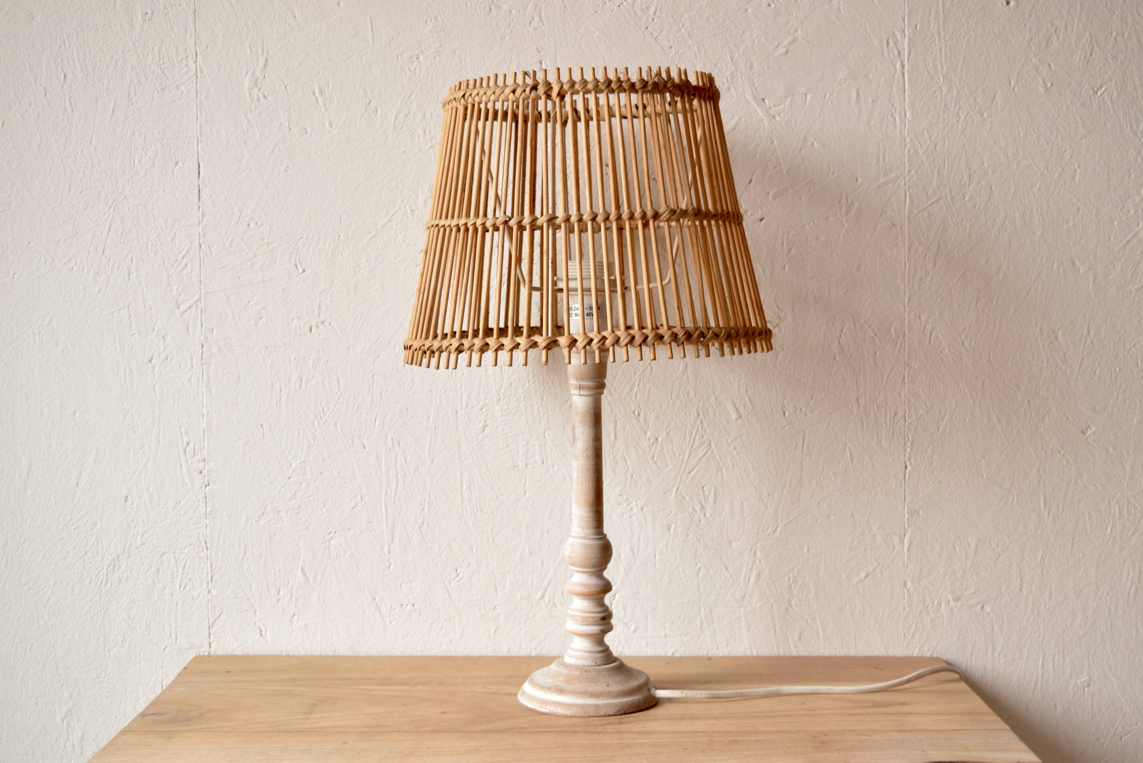 Vintage wooden table lamp