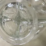 French glass decanter with 4 compartments and pouring spouts, 1950s–70s