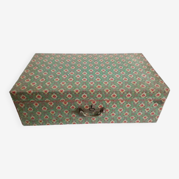 Vintage wood and fabric box