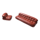 Canapé  Soriana en cuir rouge par Afra et Tobia Scarpa pour Cassina, Italie