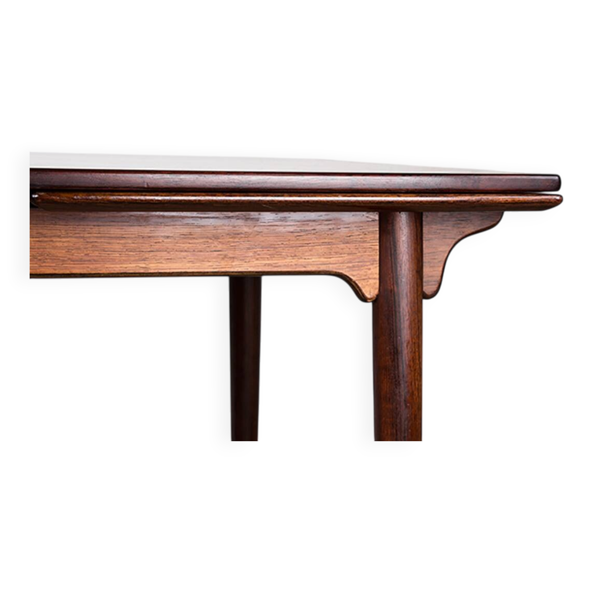 Danish extendable dining table in rosewood, model 54 by Gunni Omann