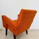 Fauteuil en tissu orange, Allemagne 1960