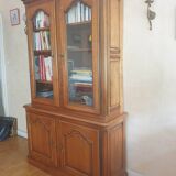 2-part cherry wood bookcase