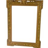 Grand miroir ancien doré – Style baroque, fin XIXe siècle