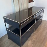 Commode USM Haller en Gris Anthracite