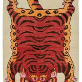 Tapis tigre turc en laine noué à la main 142 cm x 227 cm