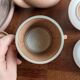 12-cup service with saucers and a pourer - Vieux grès de la Tour