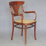 Thonet armchair No. 221, "bronze" inlays 1905 perfect caning