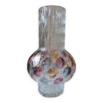 Harlequin vase in Bohemian crystal