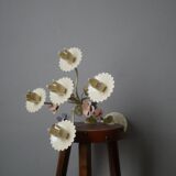 Retro Kitsch Painted Metal Candlestick Candelabra Candle Holder 5 Branches