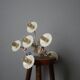 Retro Kitsch Painted Metal Candlestick Candelabra Candle Holder 5 Branches