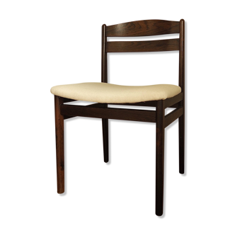 Chaise danoise en palissandre et tissu Pierre Frey