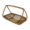 Fruit basket with handle - rattan - bamboo from the 50s