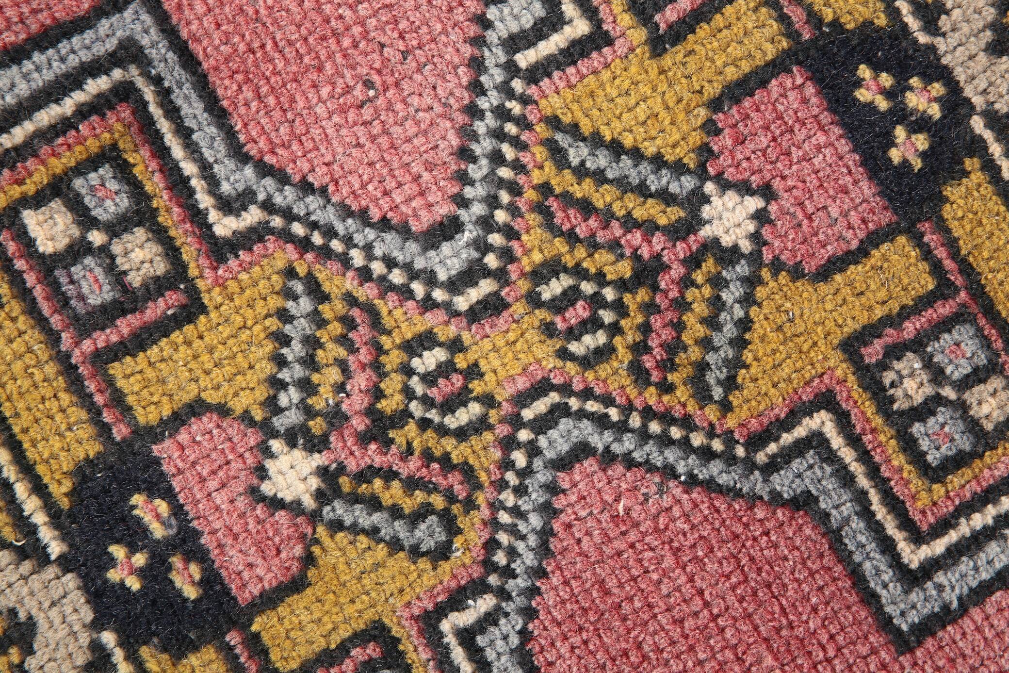 4x7 Handmade Pink Oushak Rug, 120x214Cm