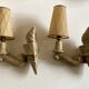 Pair of Arlus torchlight wall light in art deco plaster 1950