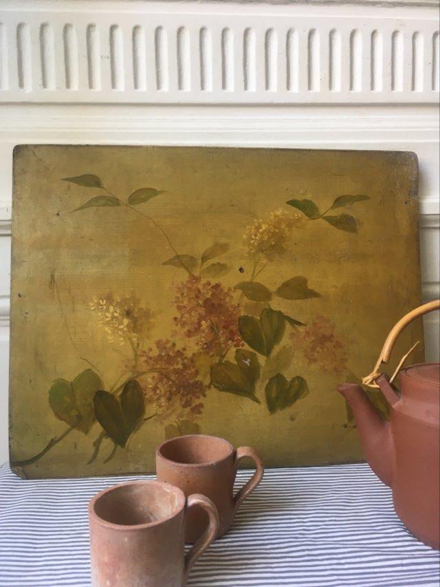Peinture huile sur carton ancienne