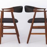2 chaises vintage de Thomas Harlev, modèle 213, danois, pour Farstrup, teck, années 1960.