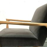 Floating velvet grey velvet chair chic Red Edition