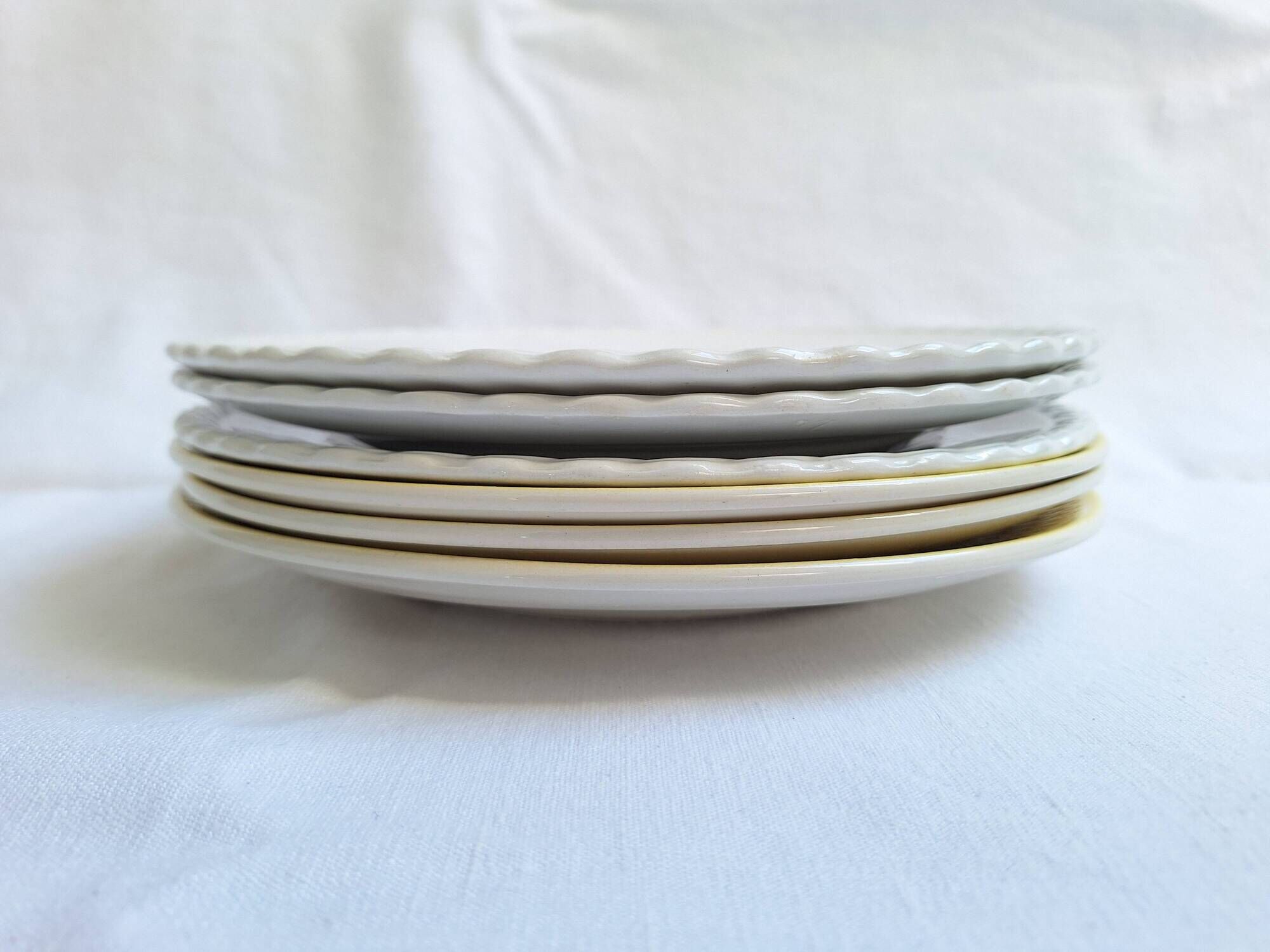 Vintage yellow and pink dinner plates