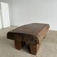 Asian solid wood quadripod brutalist coffee table H30 L81 l42