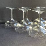 6 Champagne glasses – Cut crystal