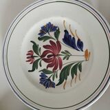 Set of 8 Saint Amand plates with stylized flower decoration 4122